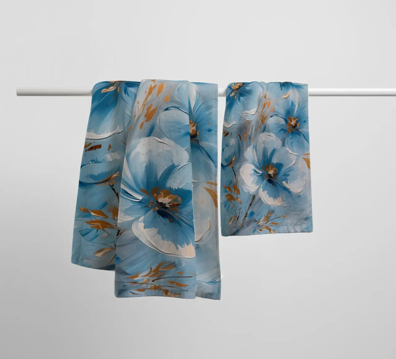 Fiori blu asciugamano da bagno da Imagine