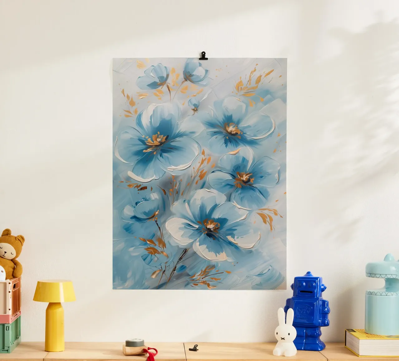 Fiori blu carta hahnemühle da Imagine