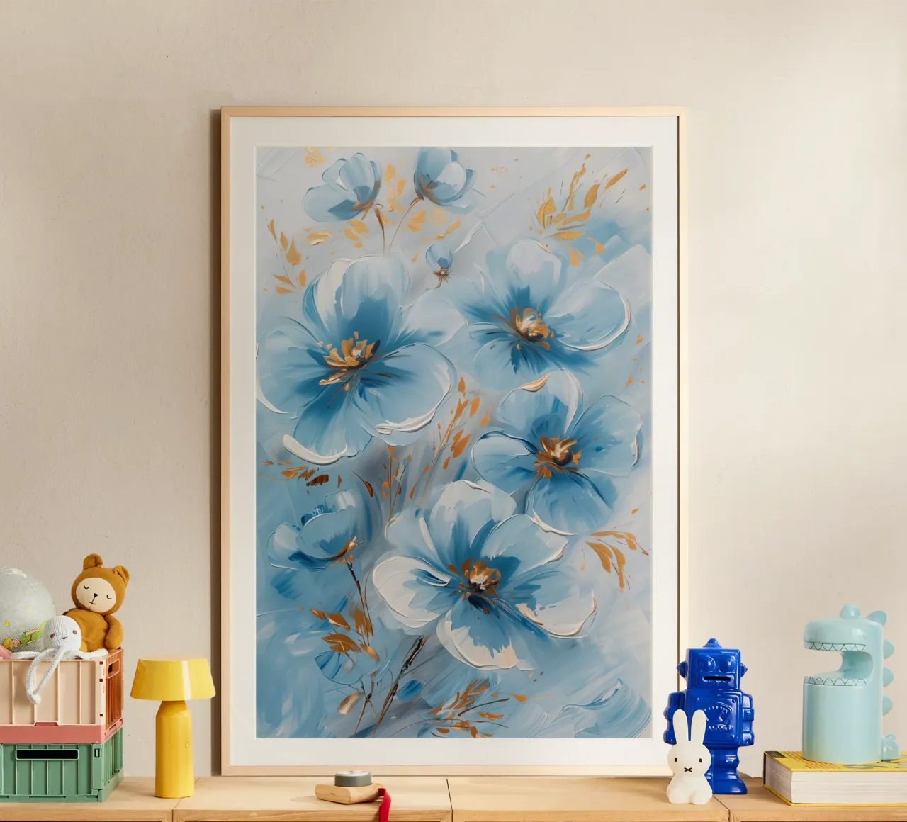 Fiori blu carta hahnemühle da Imagine