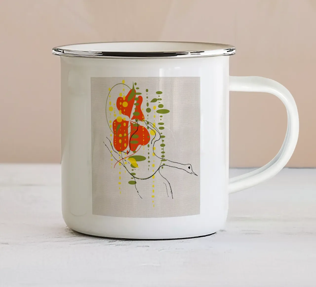 Gabbiano tazza in smalto da APC ARTWORK