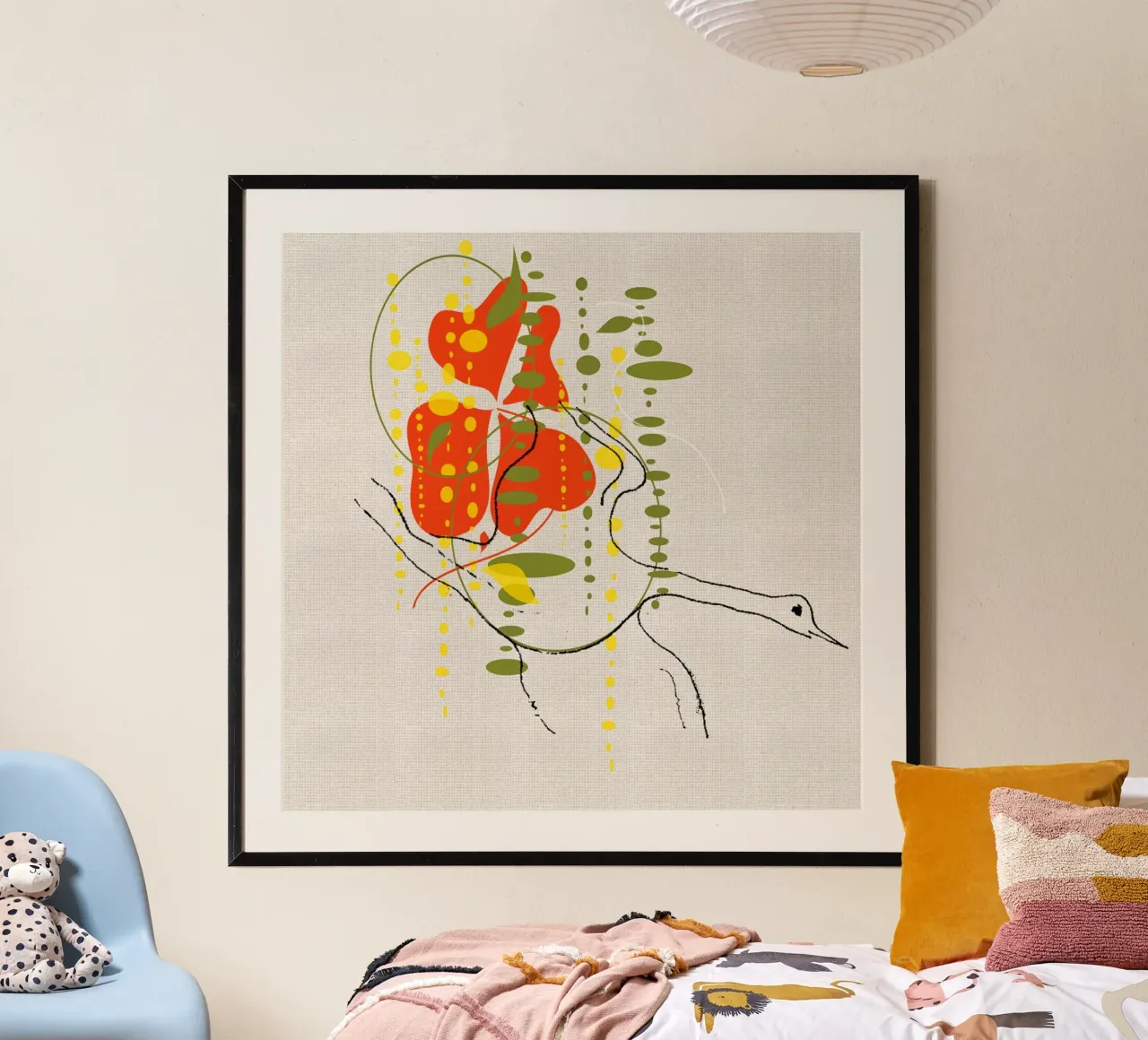 Gabbiano poster con telaio in legno da APC ARTWORK