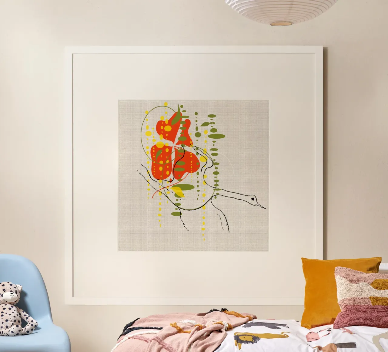 Gabbiano poster con telaio in legno da APC ARTWORK