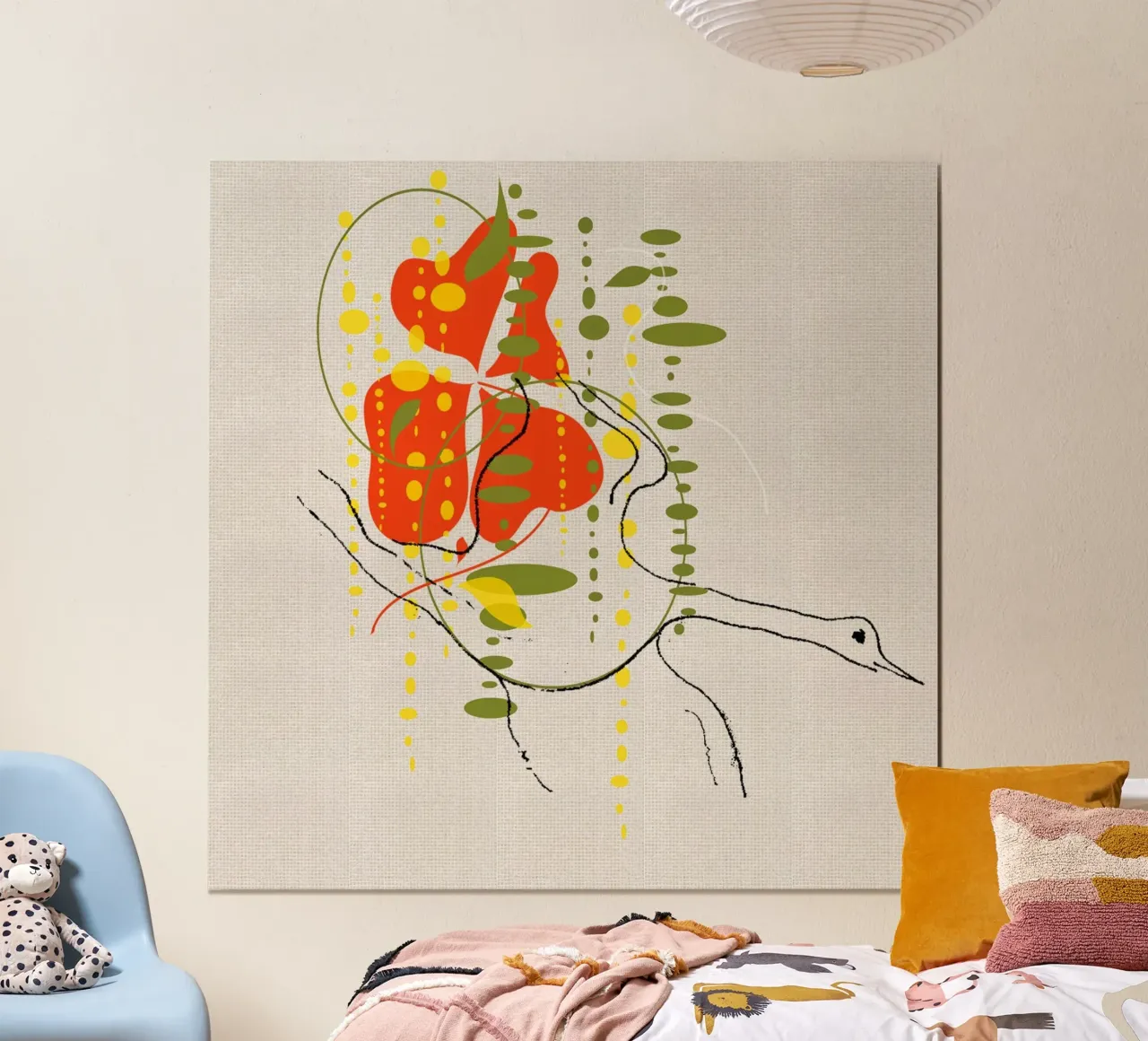 Gabbiano poster con telaio in legno da APC ARTWORK