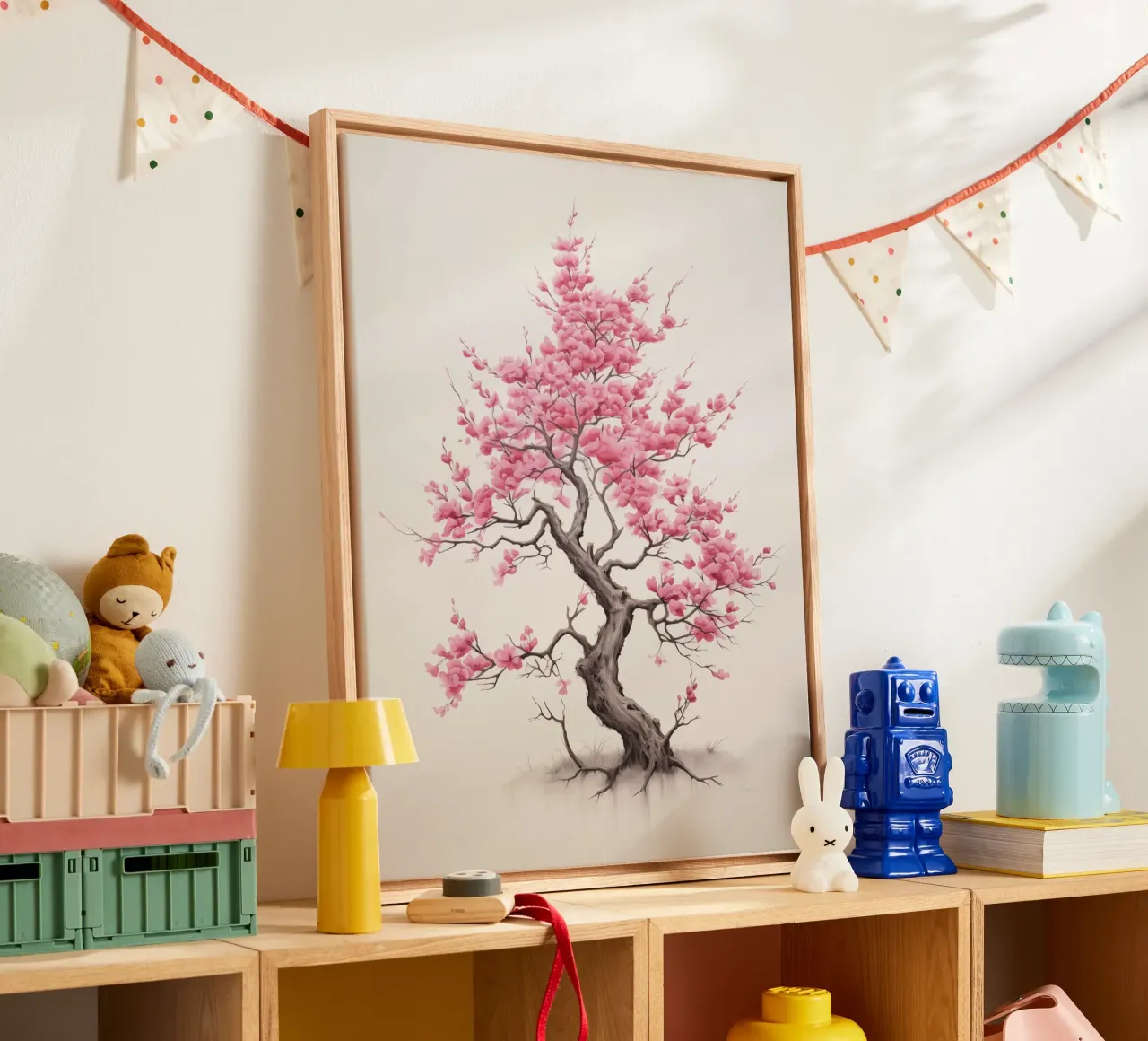 Albero giapponese tela con Cornice a cassetta da Imagine