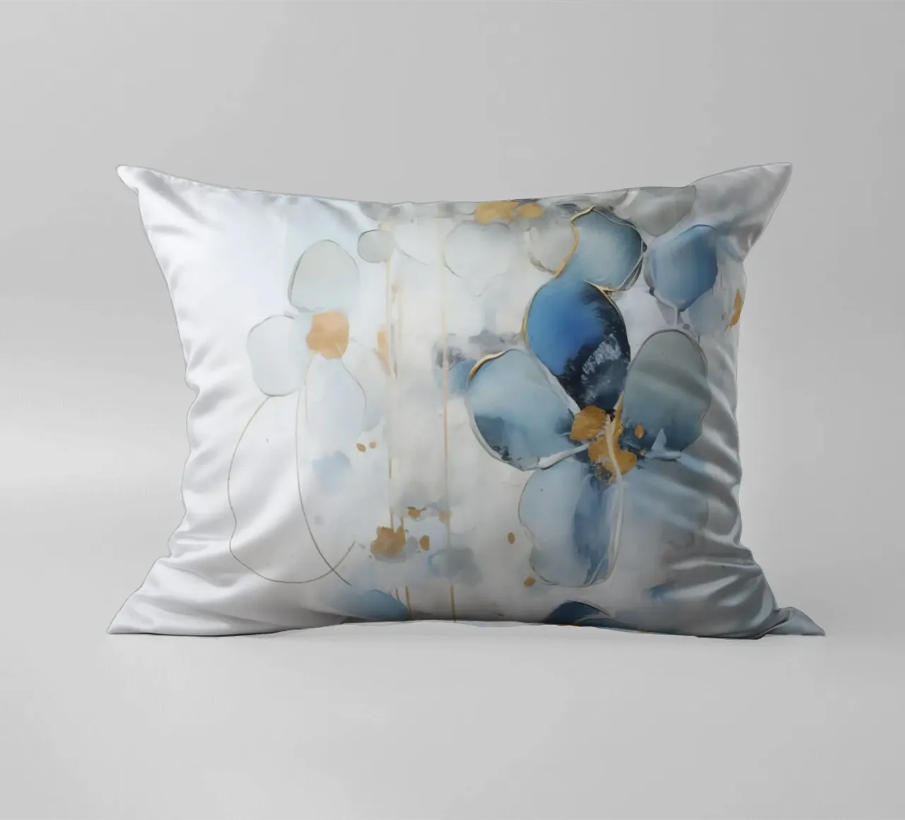 Fiori blu astratti cuscino da Imagine