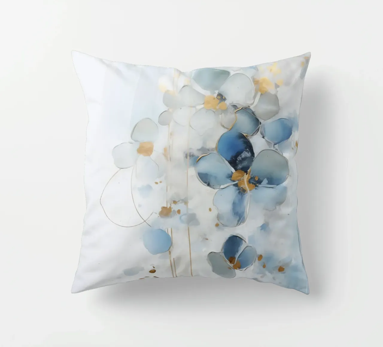 Fiori blu astratti cuscino da Imagine