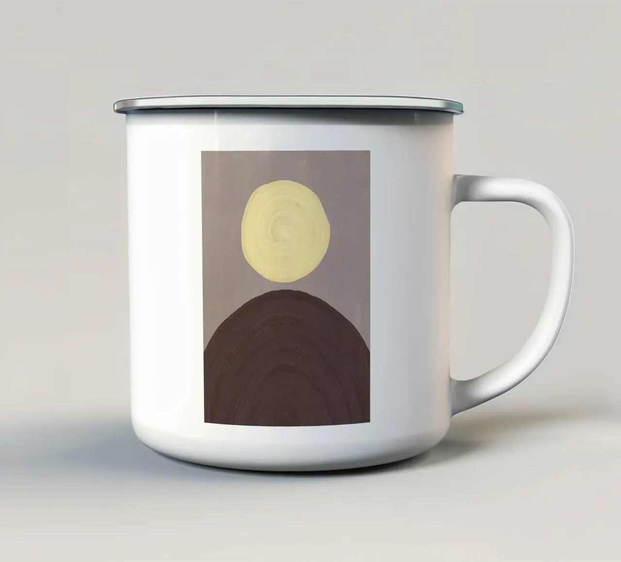 Sole geometrico giallo tazza in smalto da Little Dean