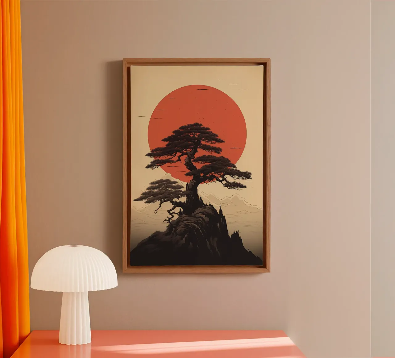 Albero giapponese tela con Cornice a cassetta da Imagine