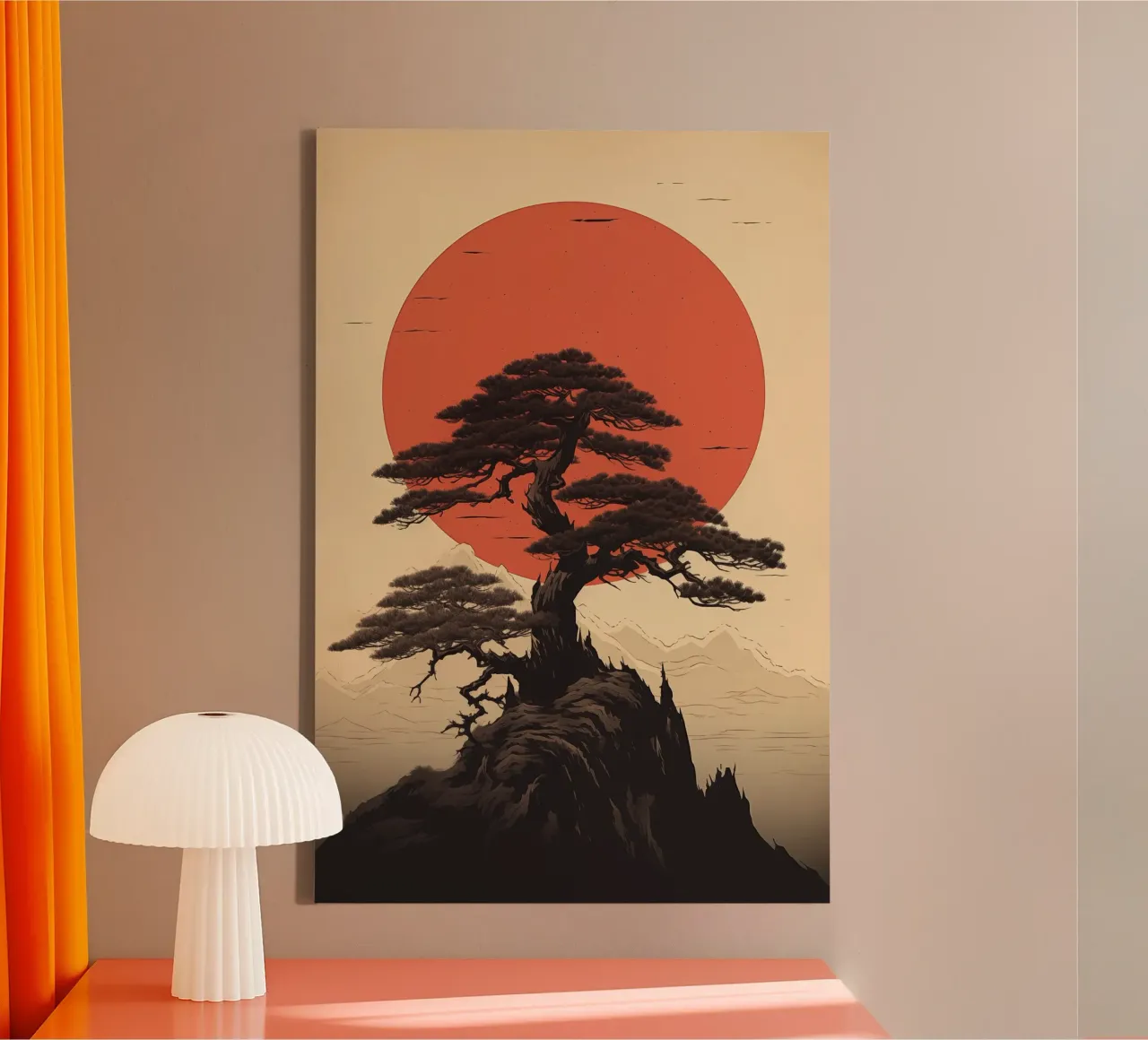 Albero giapponese tela con Cornice a cassetta da Imagine