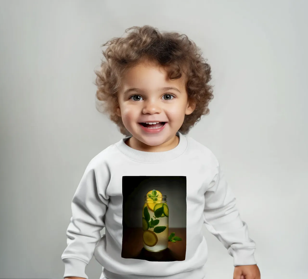 Limonata rinfrescante con foglie di menta e fette di cetriolo felpa neonato da DesignDoodle