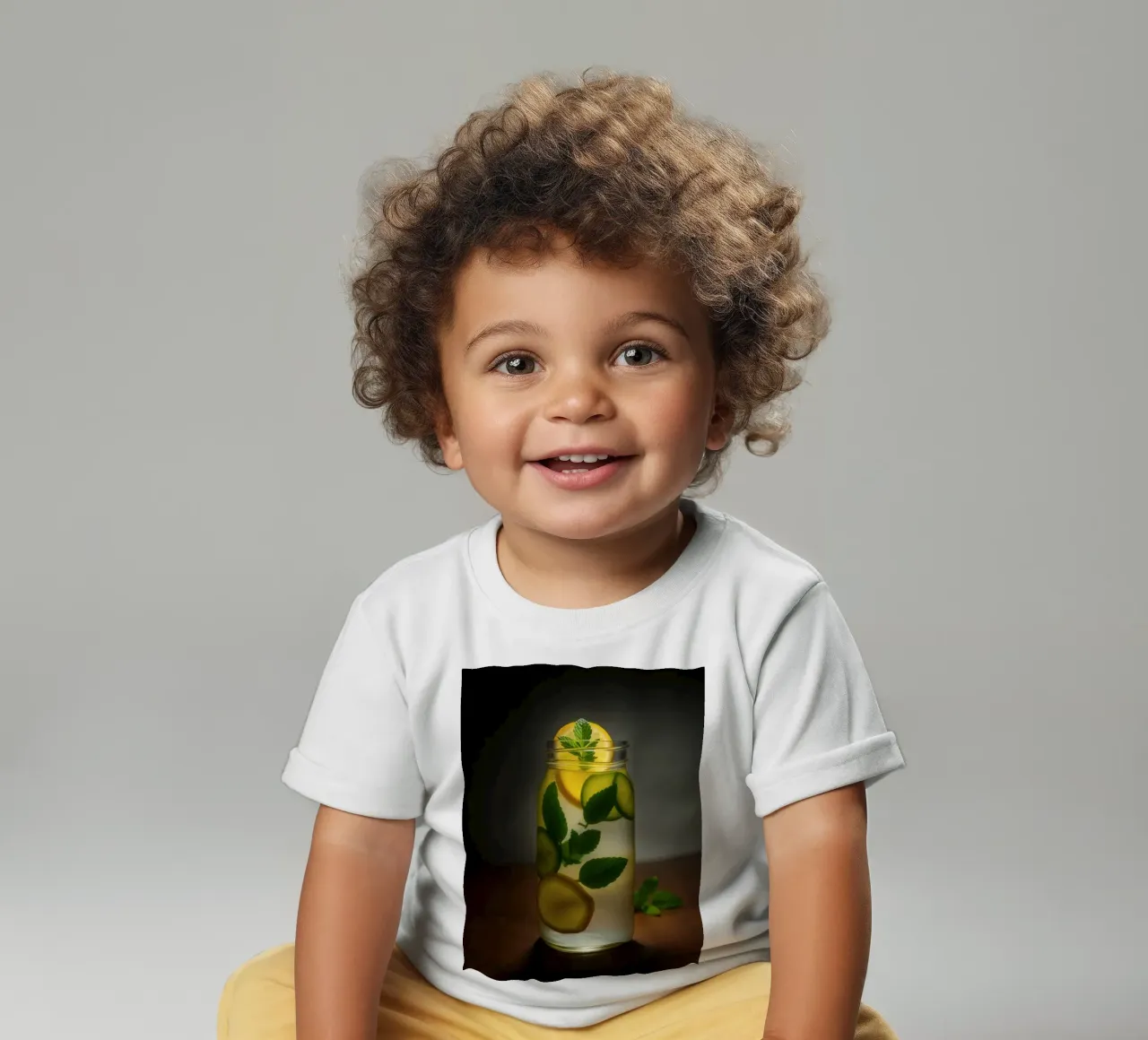 Refreshing lemonade with mint leaves and cucumber slices baby t-shirt by DesignDoodle