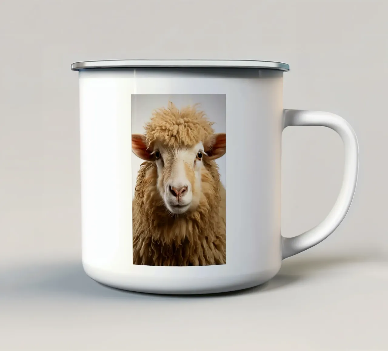 Pecora tazza in smalto da Imagine