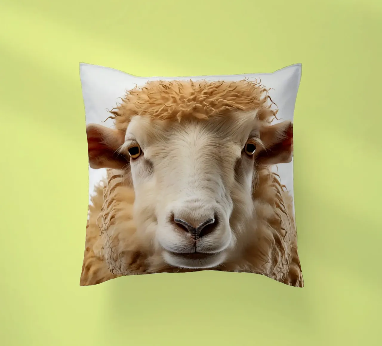 Portrait of a sheep decorative cushion by Imagine