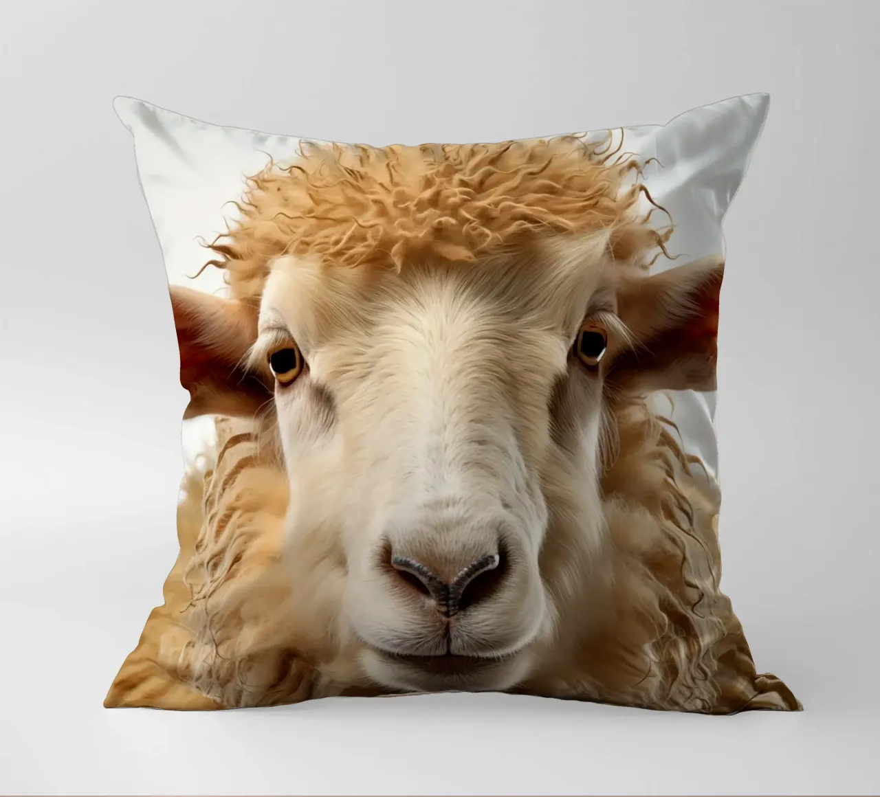 Portrait of a sheep decorative cushion by Imagine