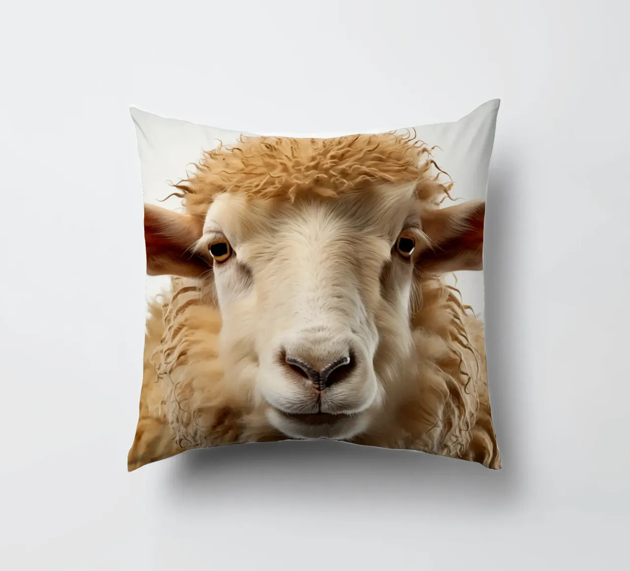 Portrait of a sheep decorative cushion by Imagine