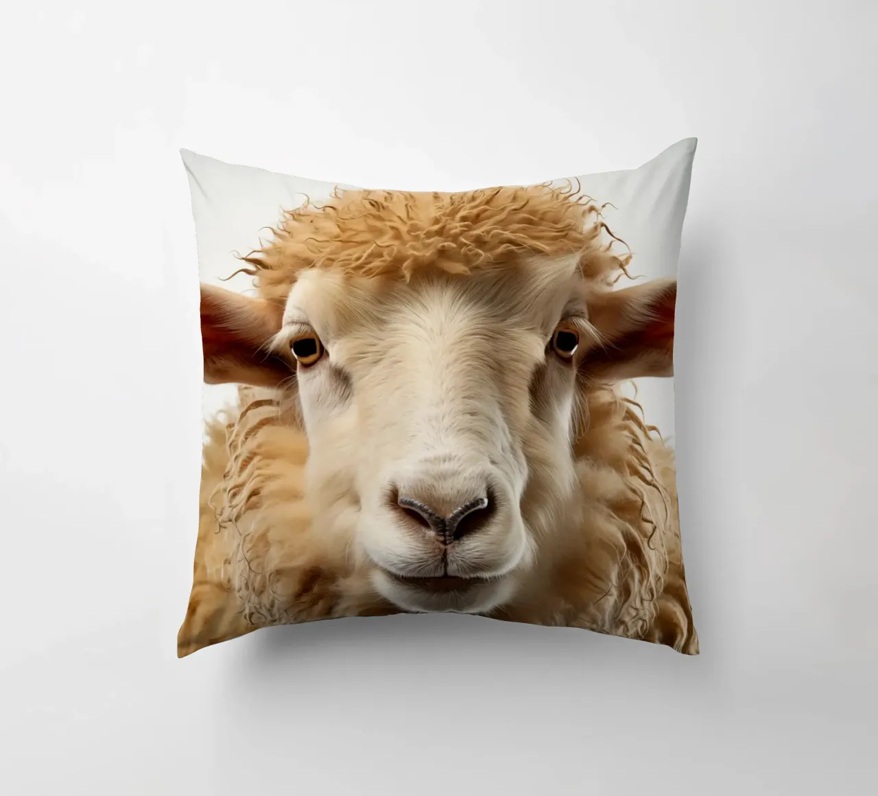 Portrait of a sheep decorative cushion by Imagine