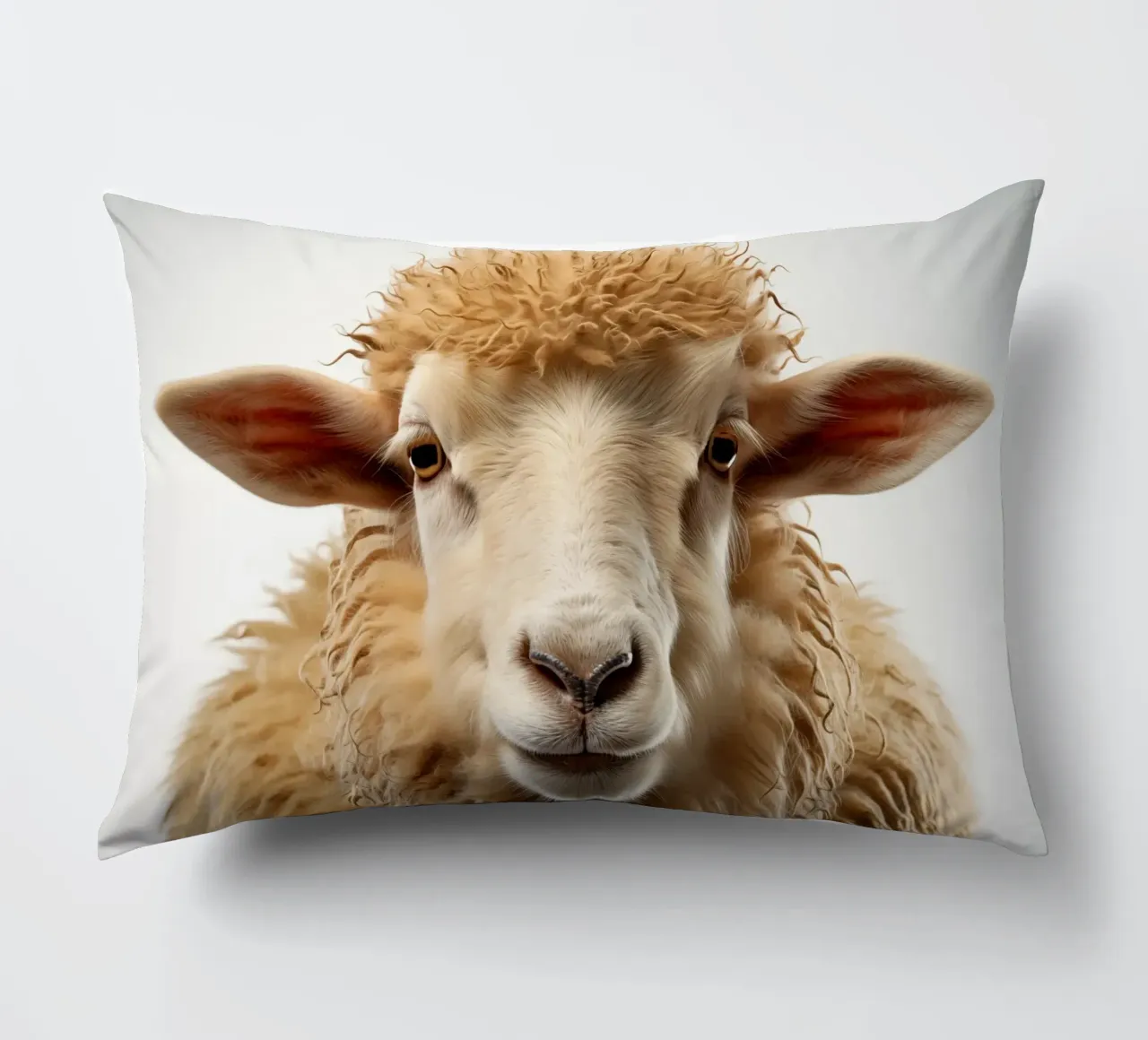 Portrait of a sheep decorative cushion by Imagine
