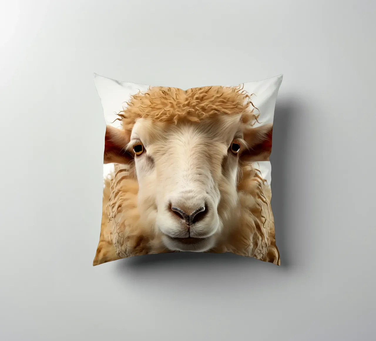 Portrait of a sheep decorative cushion by Imagine