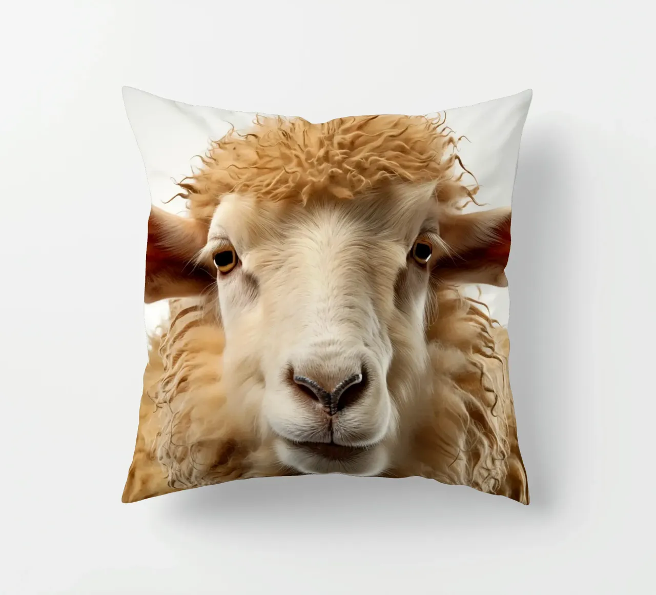 Portrait of a sheep decorative cushion by Imagine