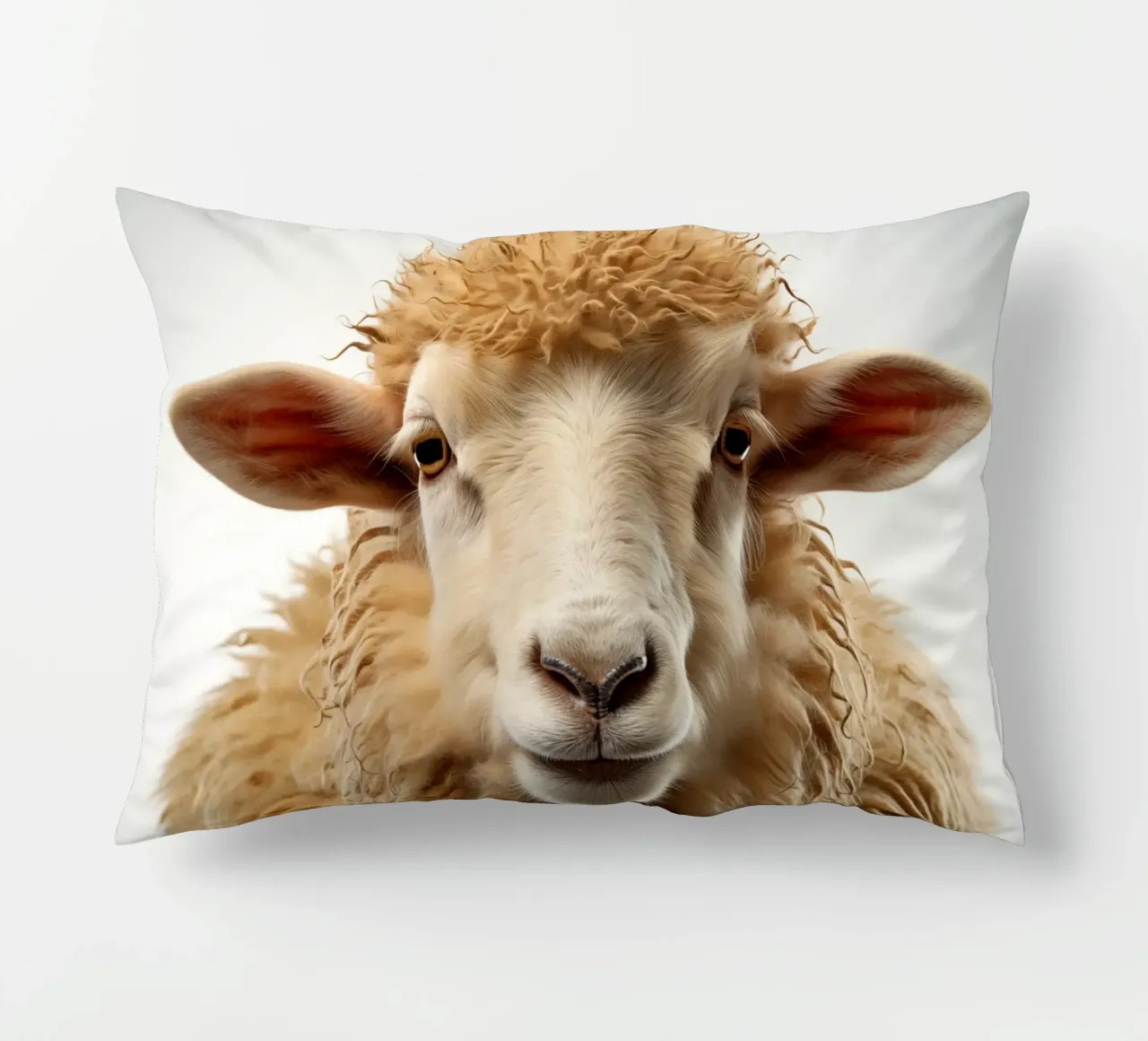 Portrait of a sheep decorative cushion by Imagine