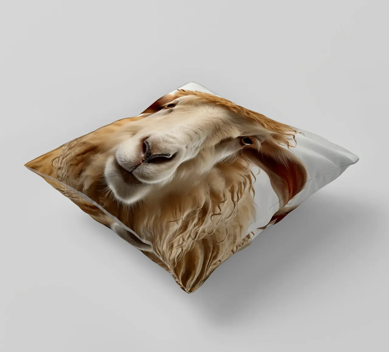 Portrait of a sheep decorative cushion by Imagine