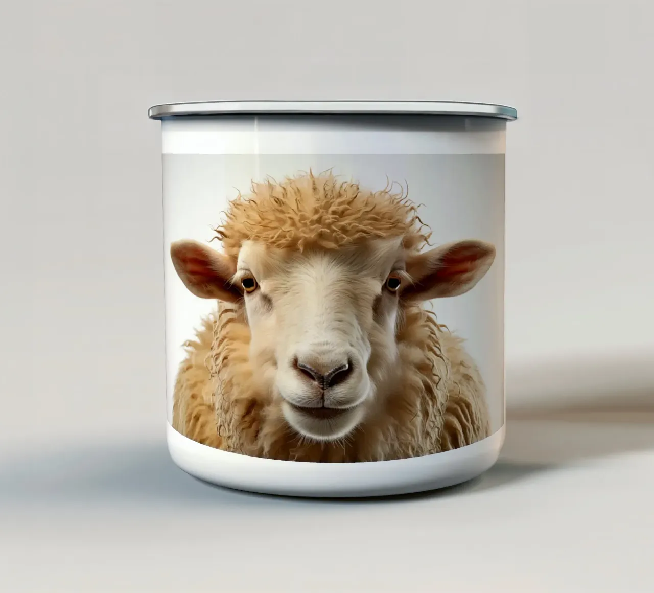 Ritratto di pecora tazza in smalto da Imagine