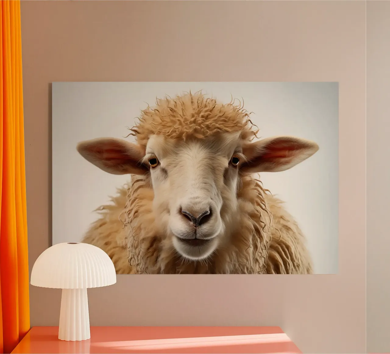 Portrait of a sheep acrylic glass by Imagine