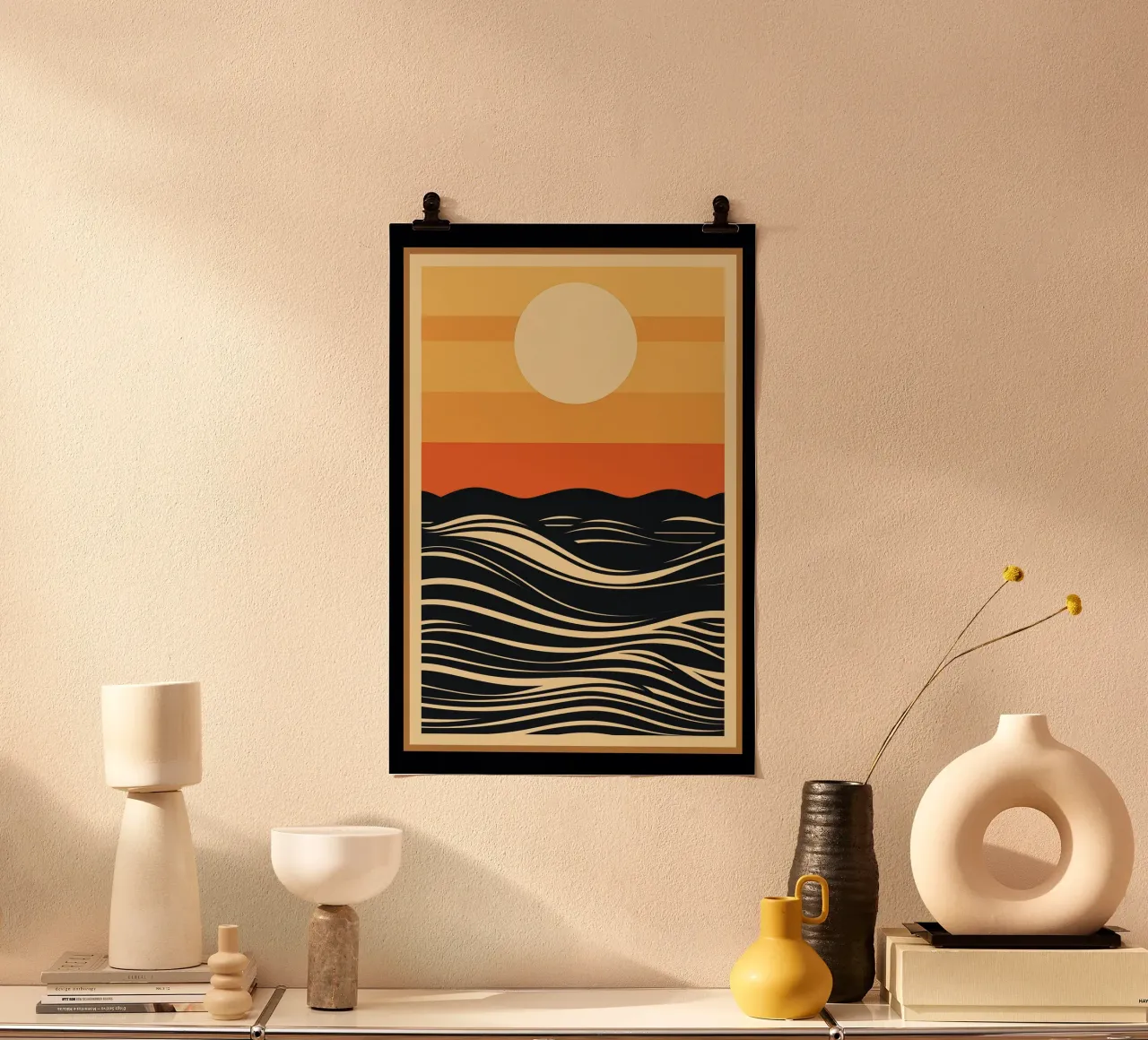 Atardecer abstracto poster de Imagine