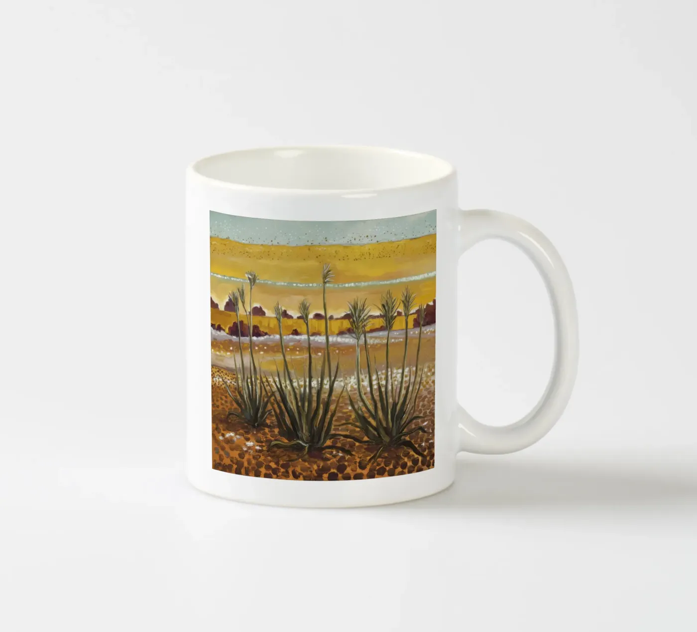 Arid Echo Bloom ceramic mug by Obisidian Brush