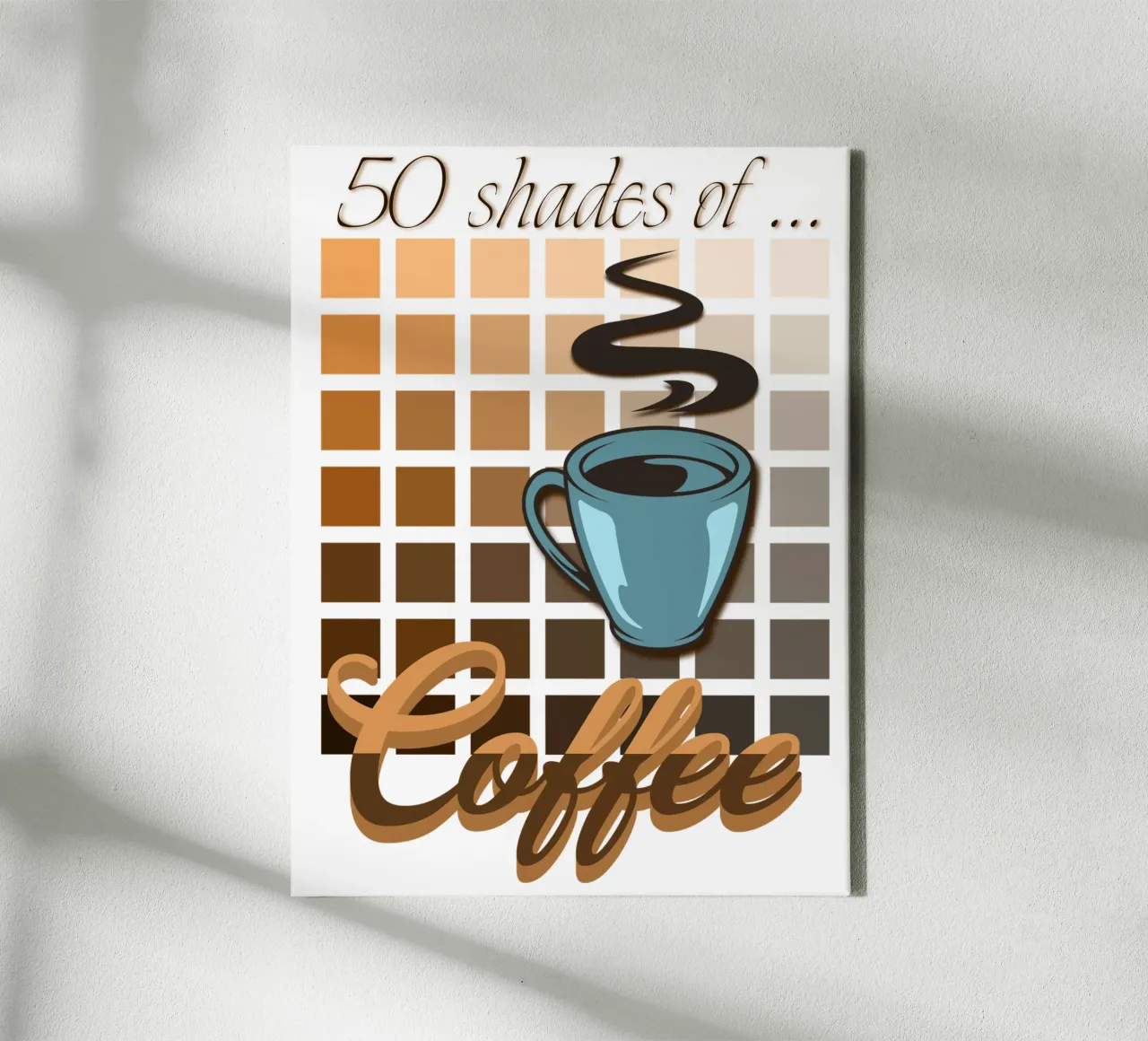 Coffee Palette: 50 Shades of Brewed Bliss tela con Cornice a cassetta da Une Affaire de Filles