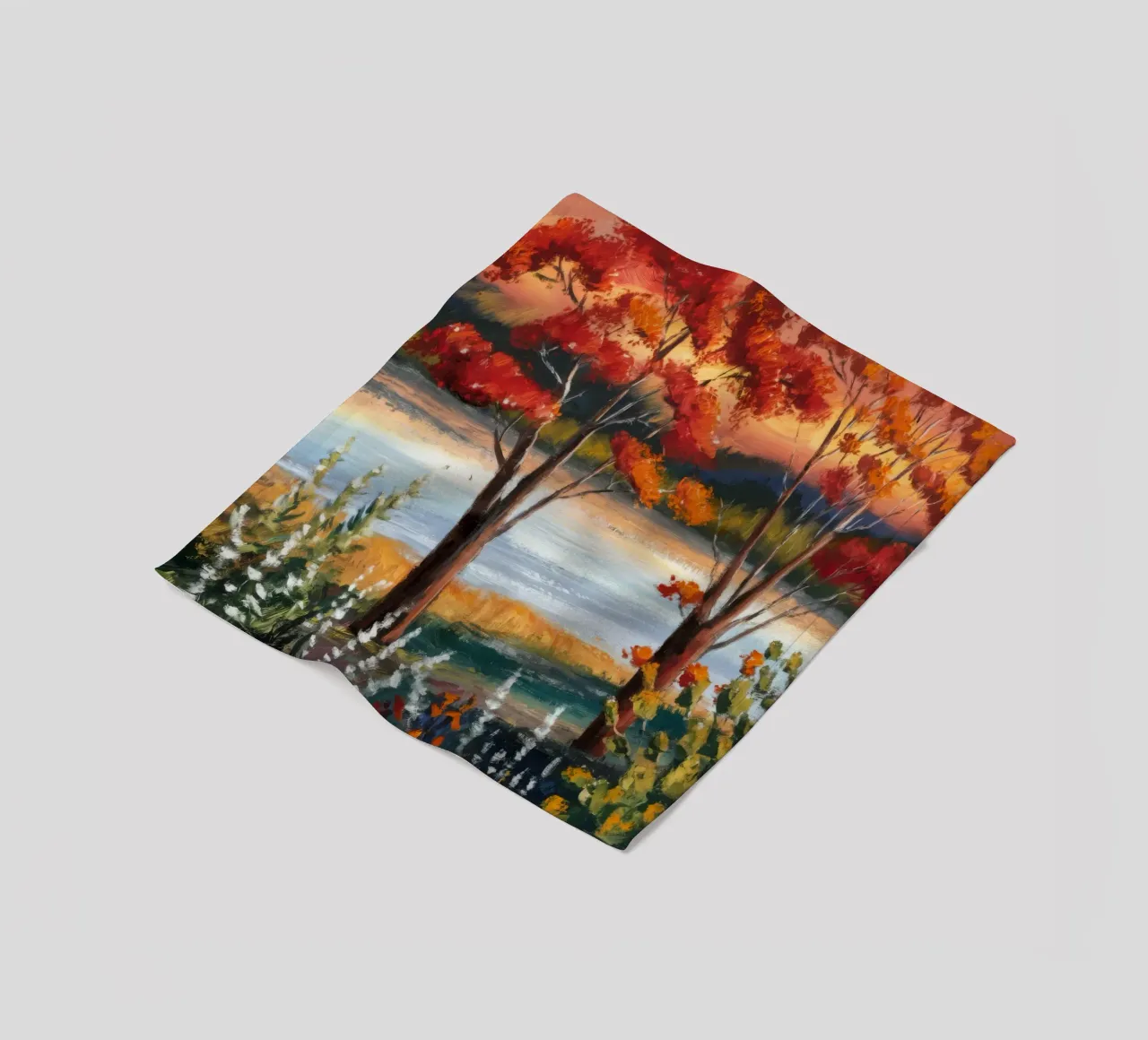 Fiume d'autunno Hush coperta in pile da Obisidian Brush