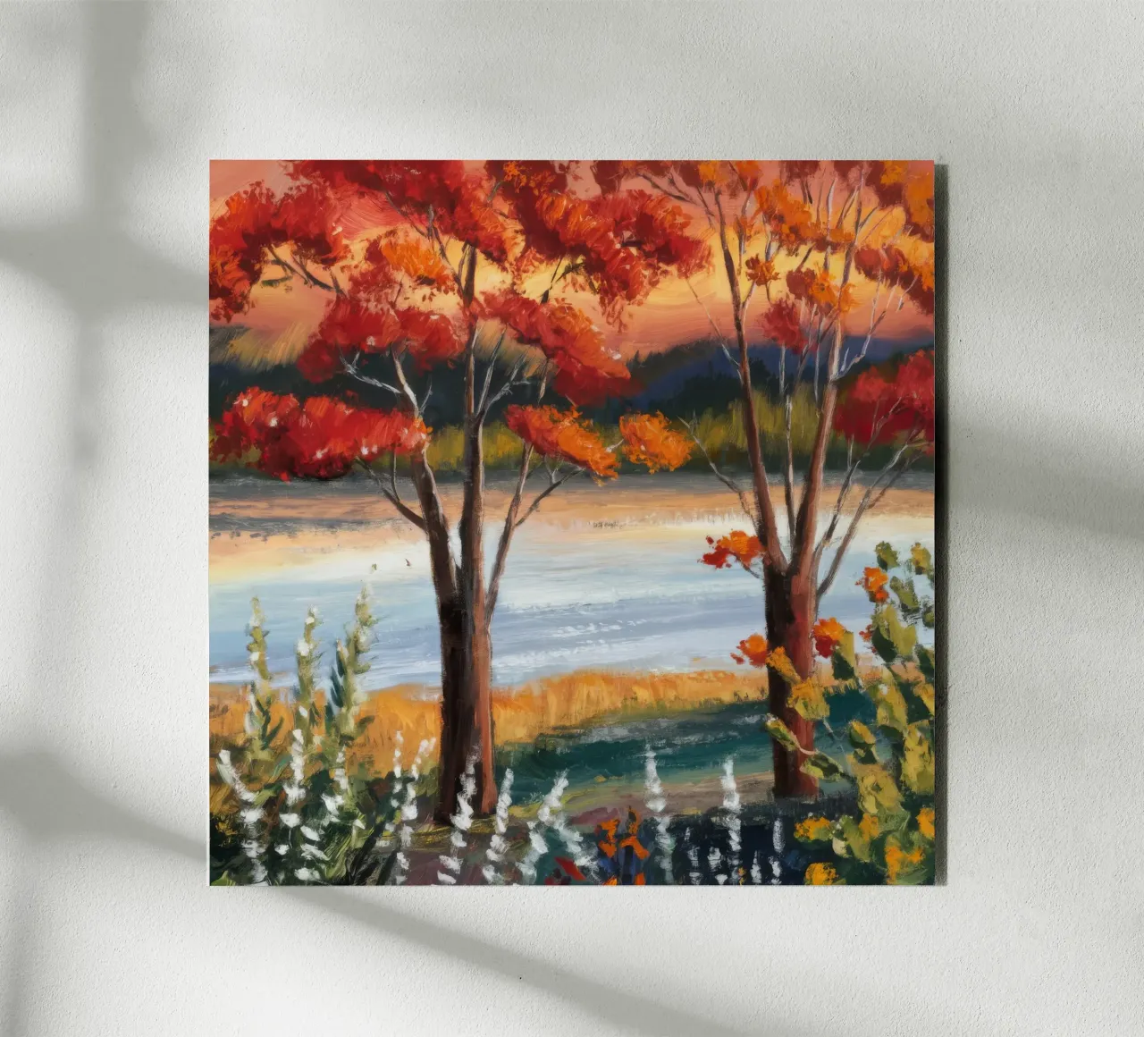 Fiume d'autunno Hush alluminio dibond da Obisidian Brush