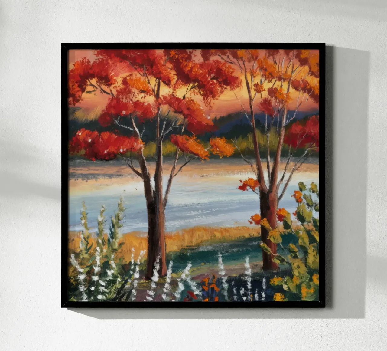 Fiume d'autunno Hush carta hahnemühle da Obisidian Brush