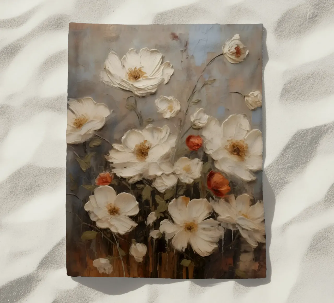 Fiori bianchi telo mare da Imagine