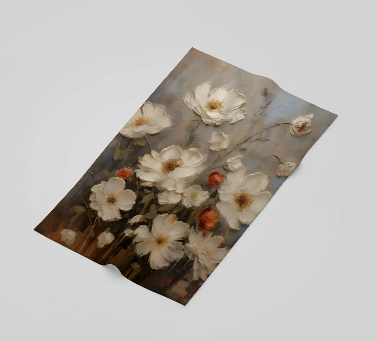 Fiori bianchi telo mare da Imagine