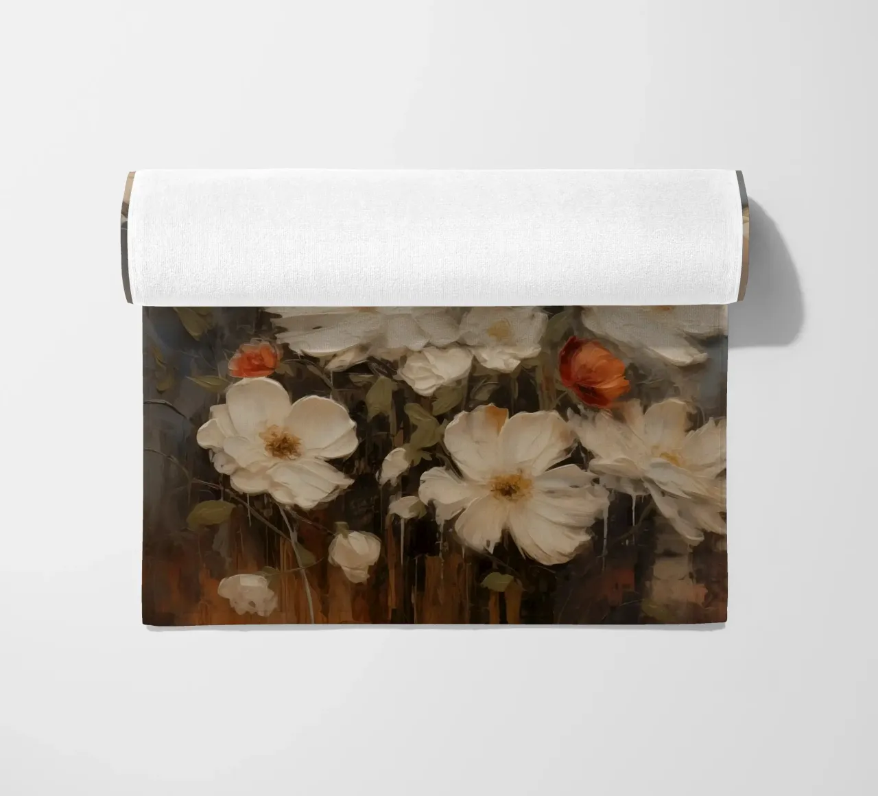 Fiori bianchi telo mare da Imagine