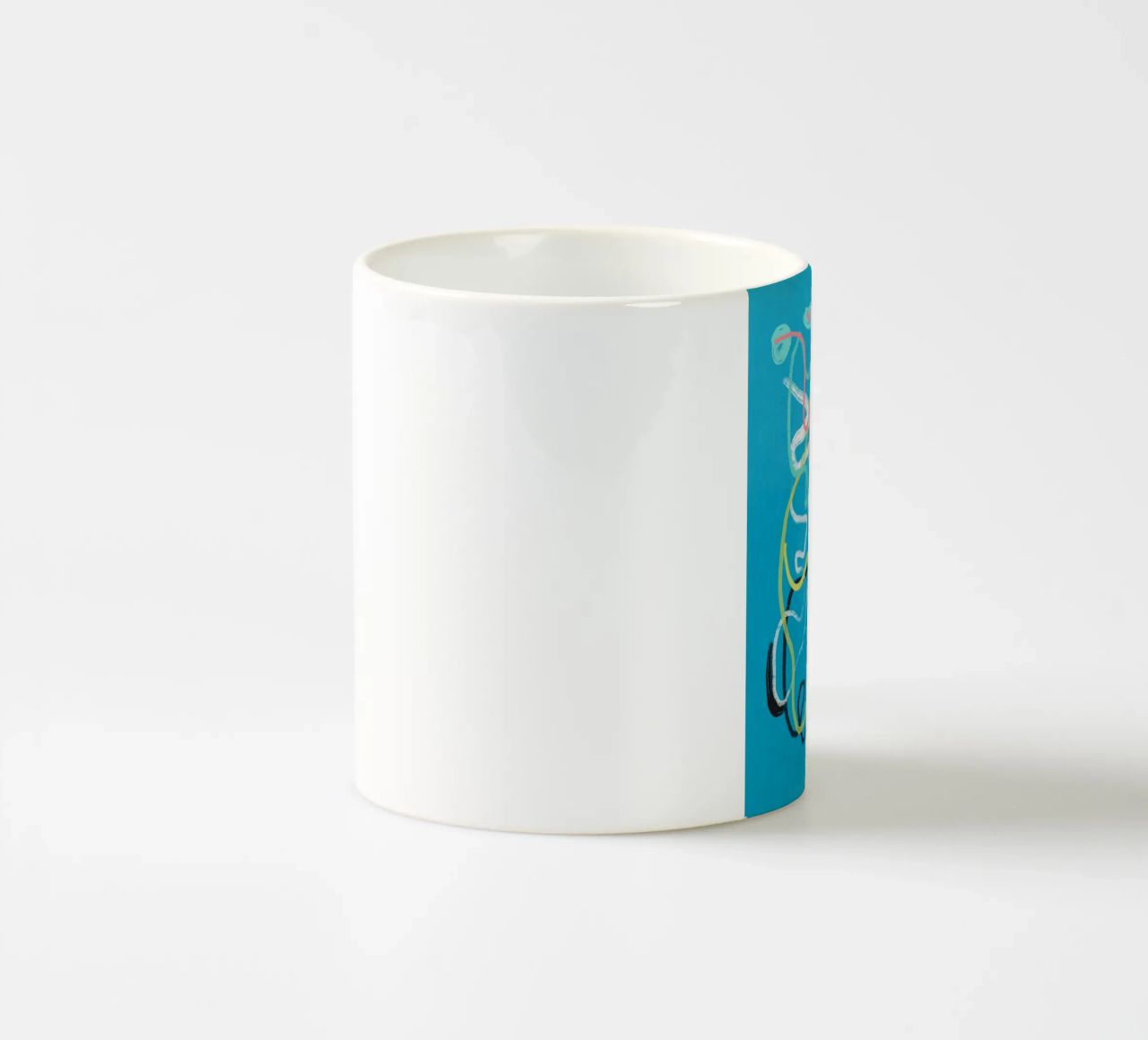 Linea d'arte multicolore astratta tazza in ceramica da Little Dean