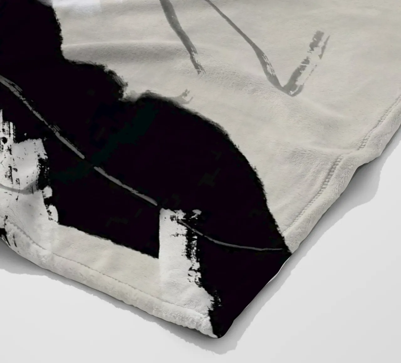 Dipingere astratto in bianco e nero coperta in pile da Little Dean