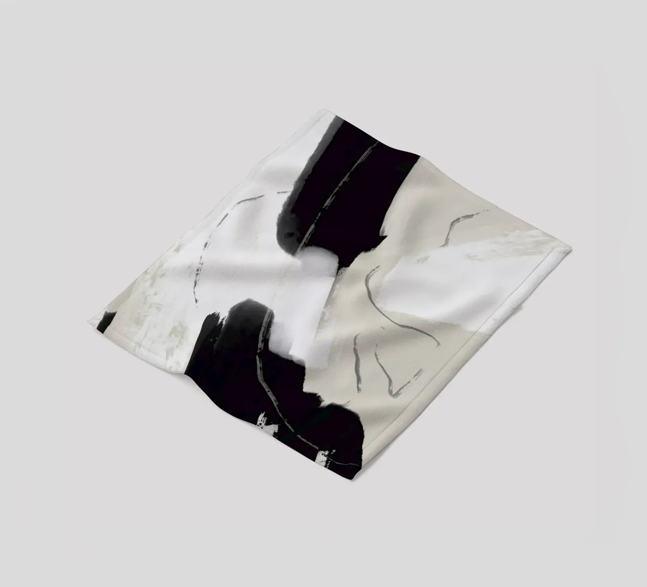 Dipingere astratto in bianco e nero coperta in pile da Little Dean