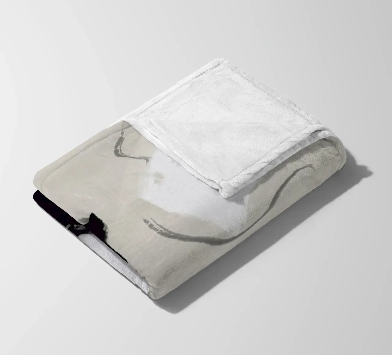 Dipingere astratto in bianco e nero coperta in pile da Little Dean