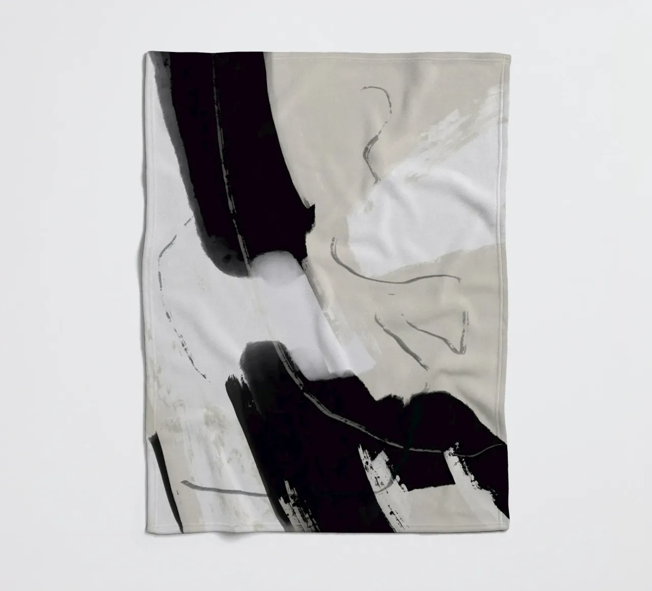 Dipingere astratto in bianco e nero coperta in pile da Little Dean