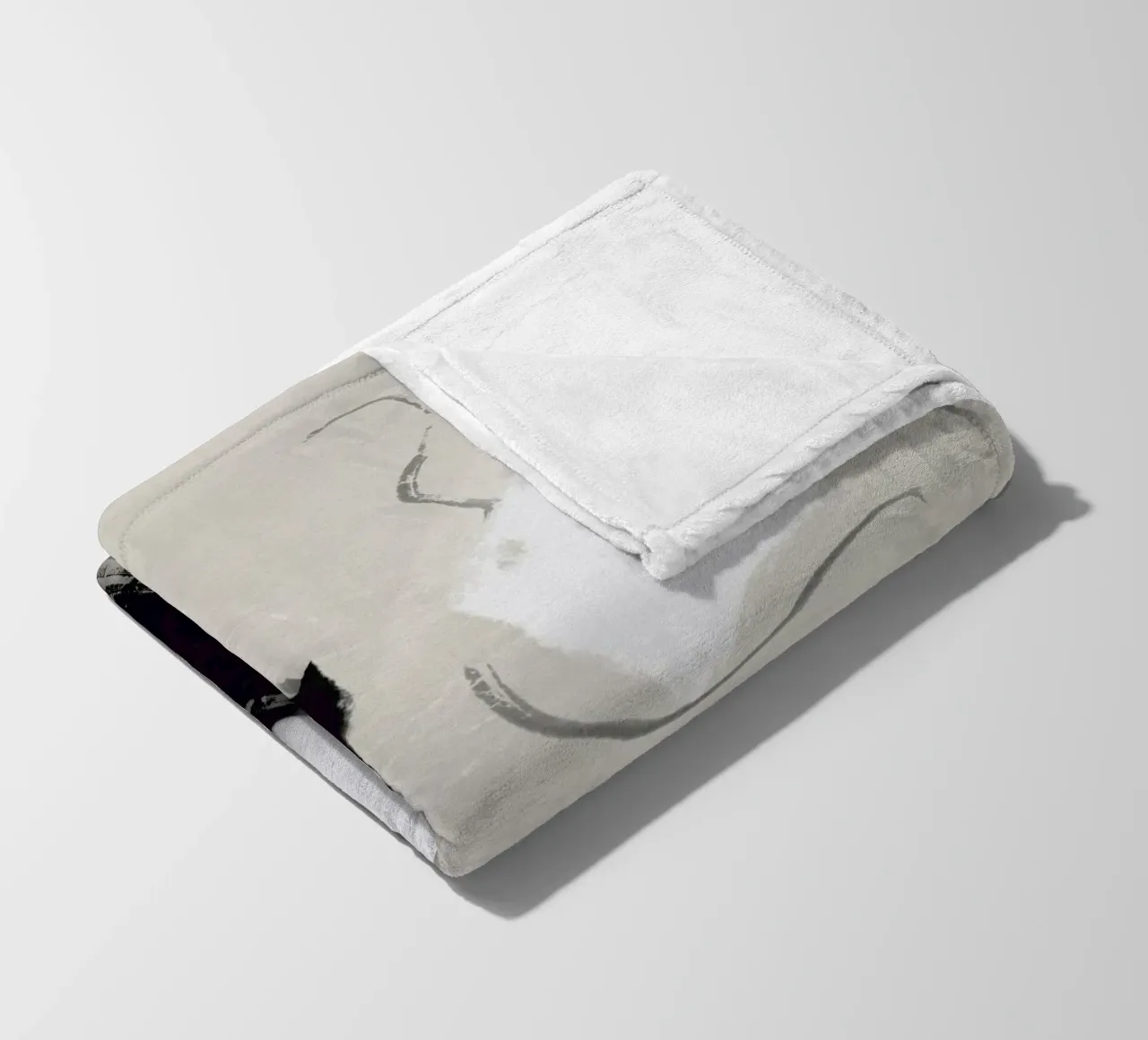 Dipingere astratto in bianco e nero coperta in pile da Little Dean