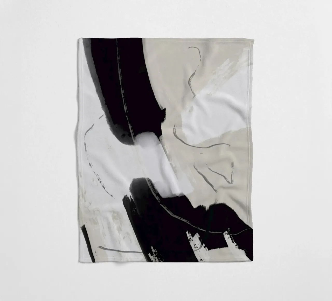 Dipingere astratto in bianco e nero coperta in pile da Little Dean