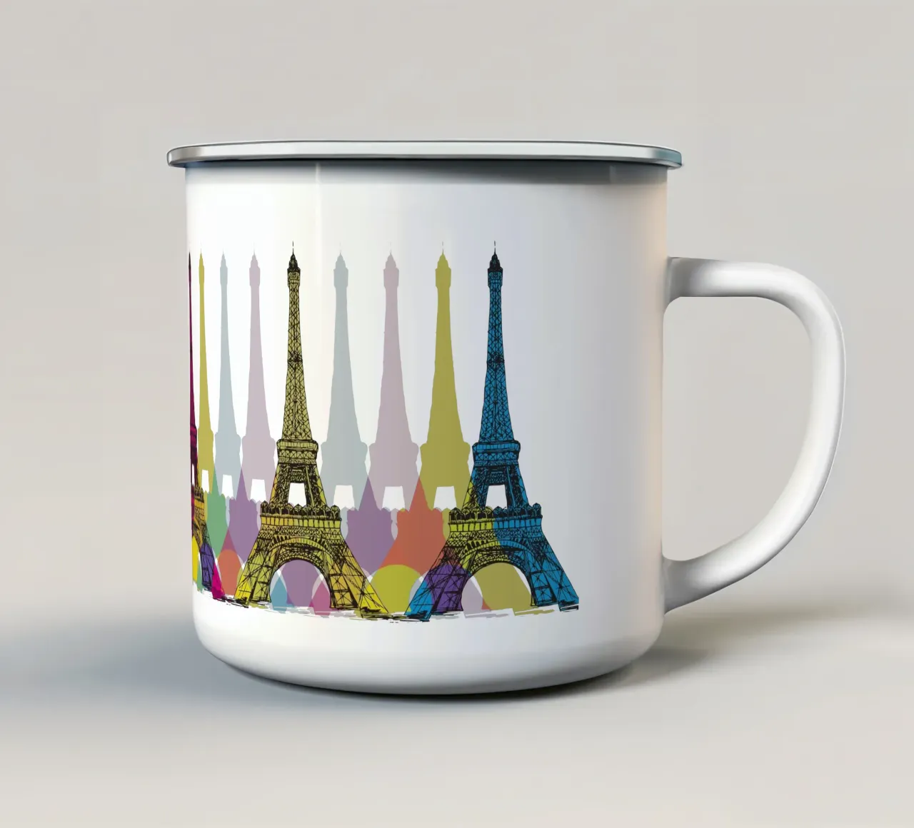 Colorful Paris tazza in smalto da KP Design