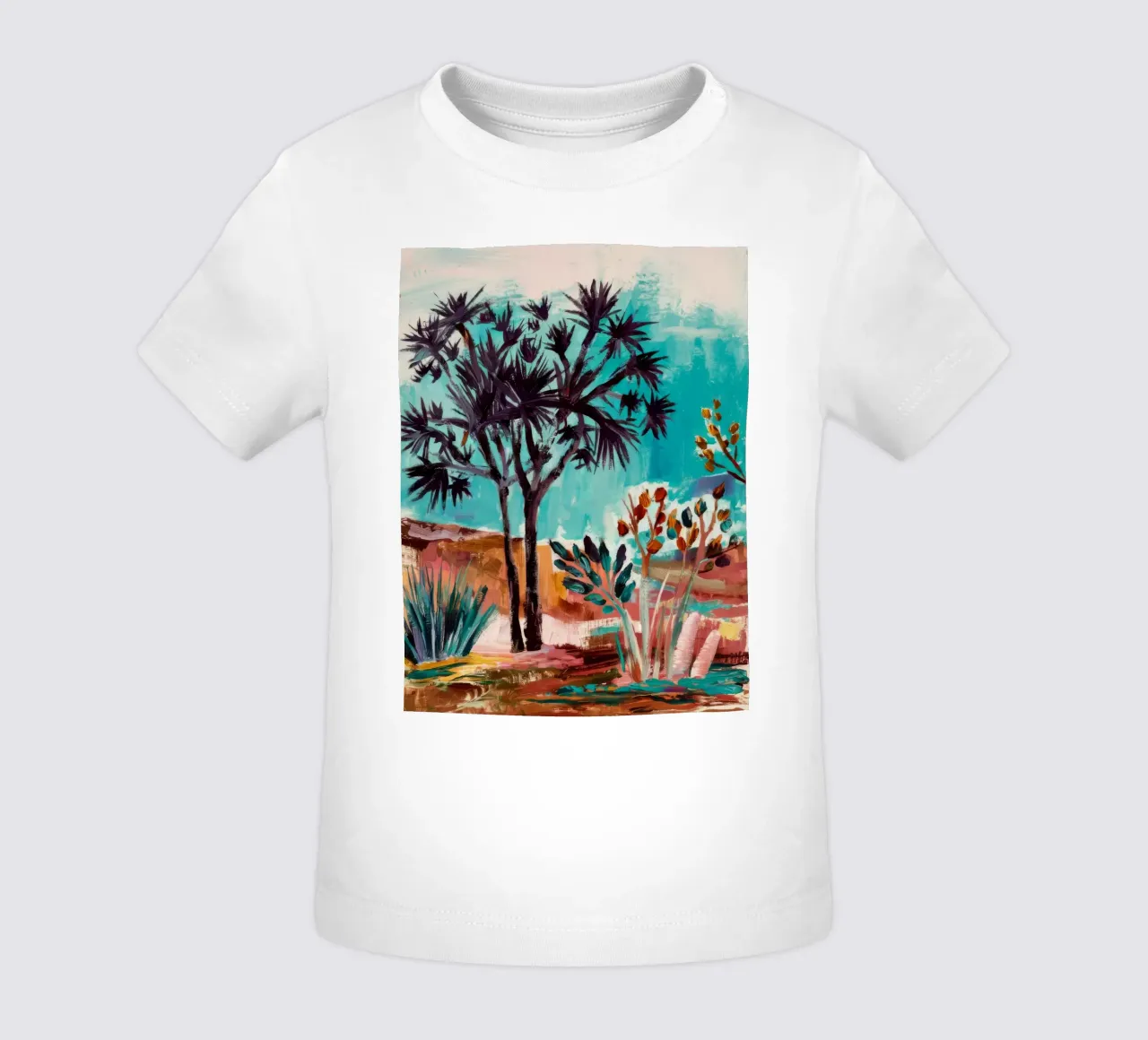 Shadow Palm Serenade baby t-shirt by Obisidian Brush