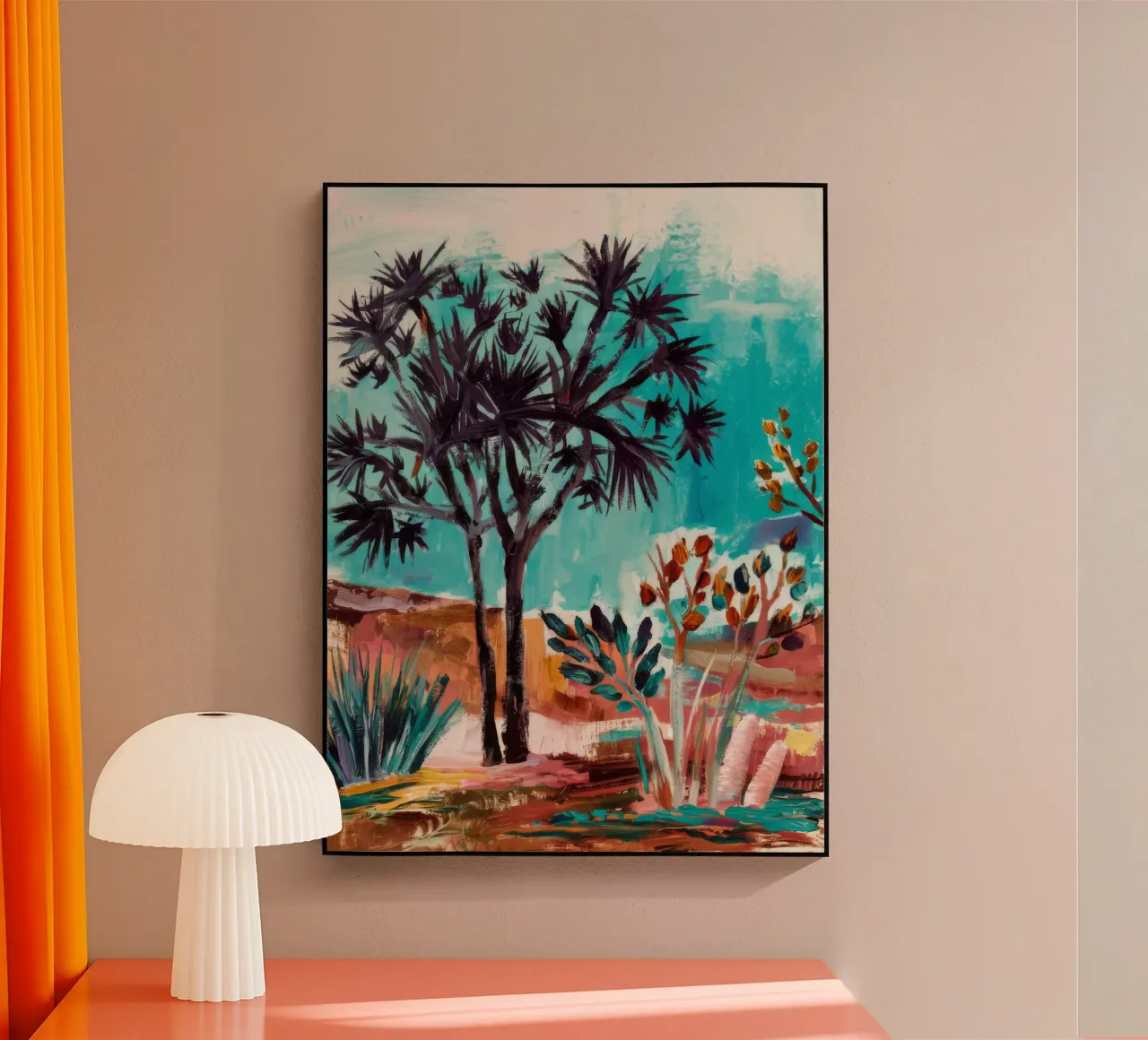 Shadow Palm Serenade acrylic glass by Obisidian Brush