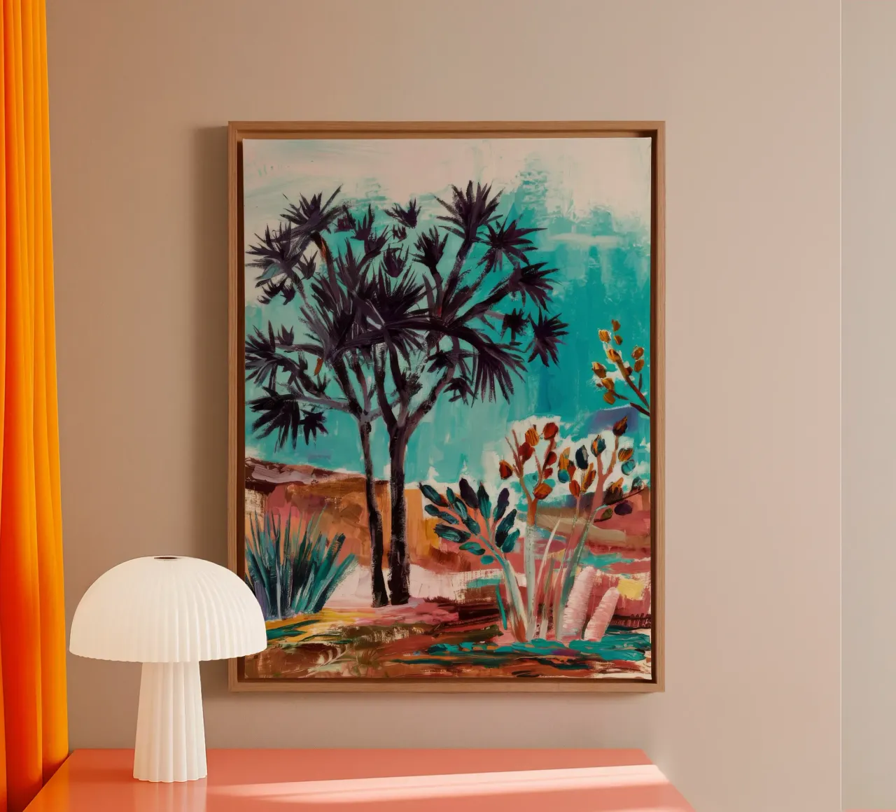 Schattenpalme Serenade Leinwand von Obisidian Brush