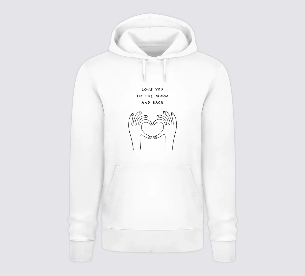 Love you to the moon and back felpa con cappuccio da thesoulhugclub