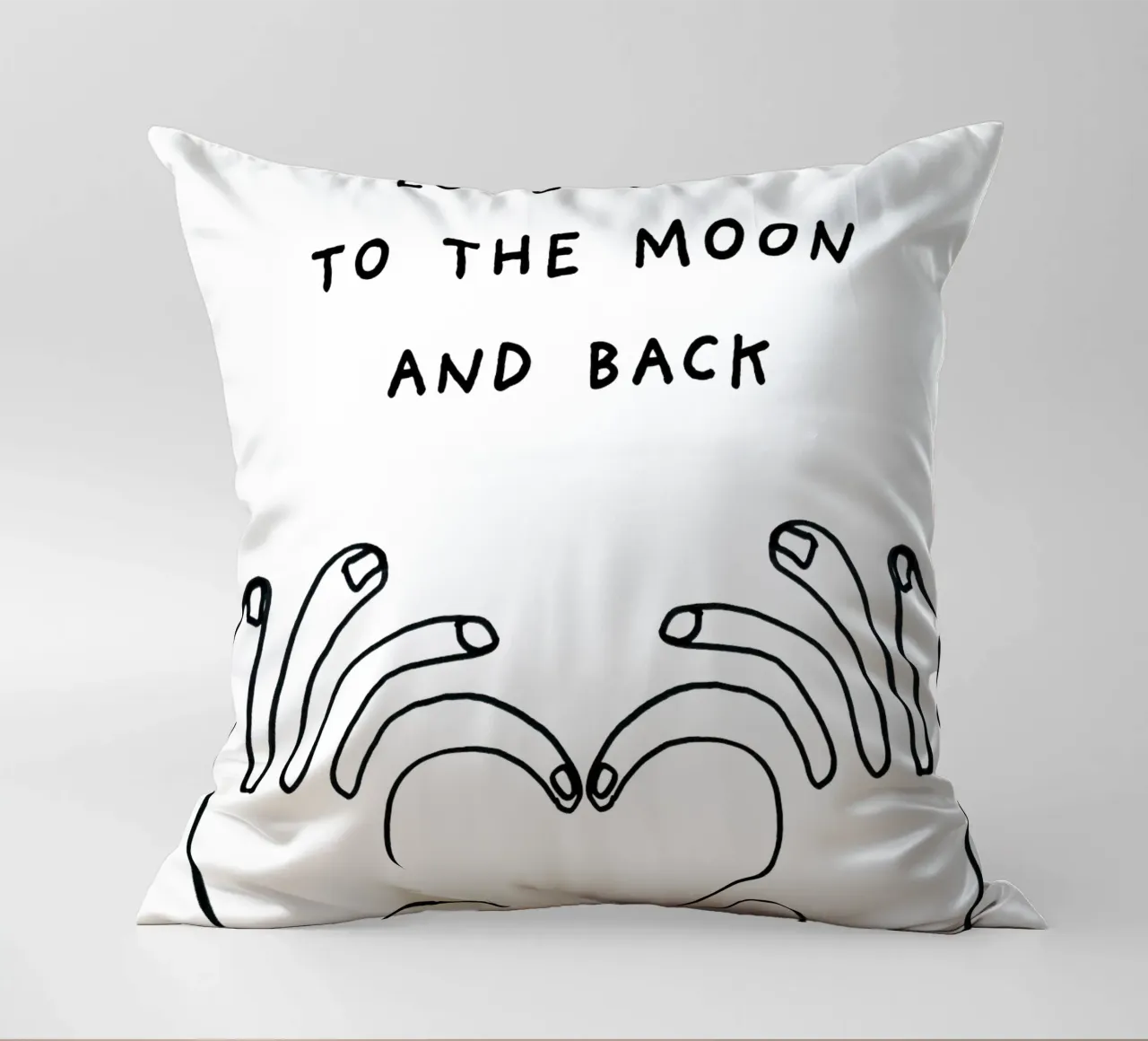 Love you to the moon and back cuscino da thesoulhugclub