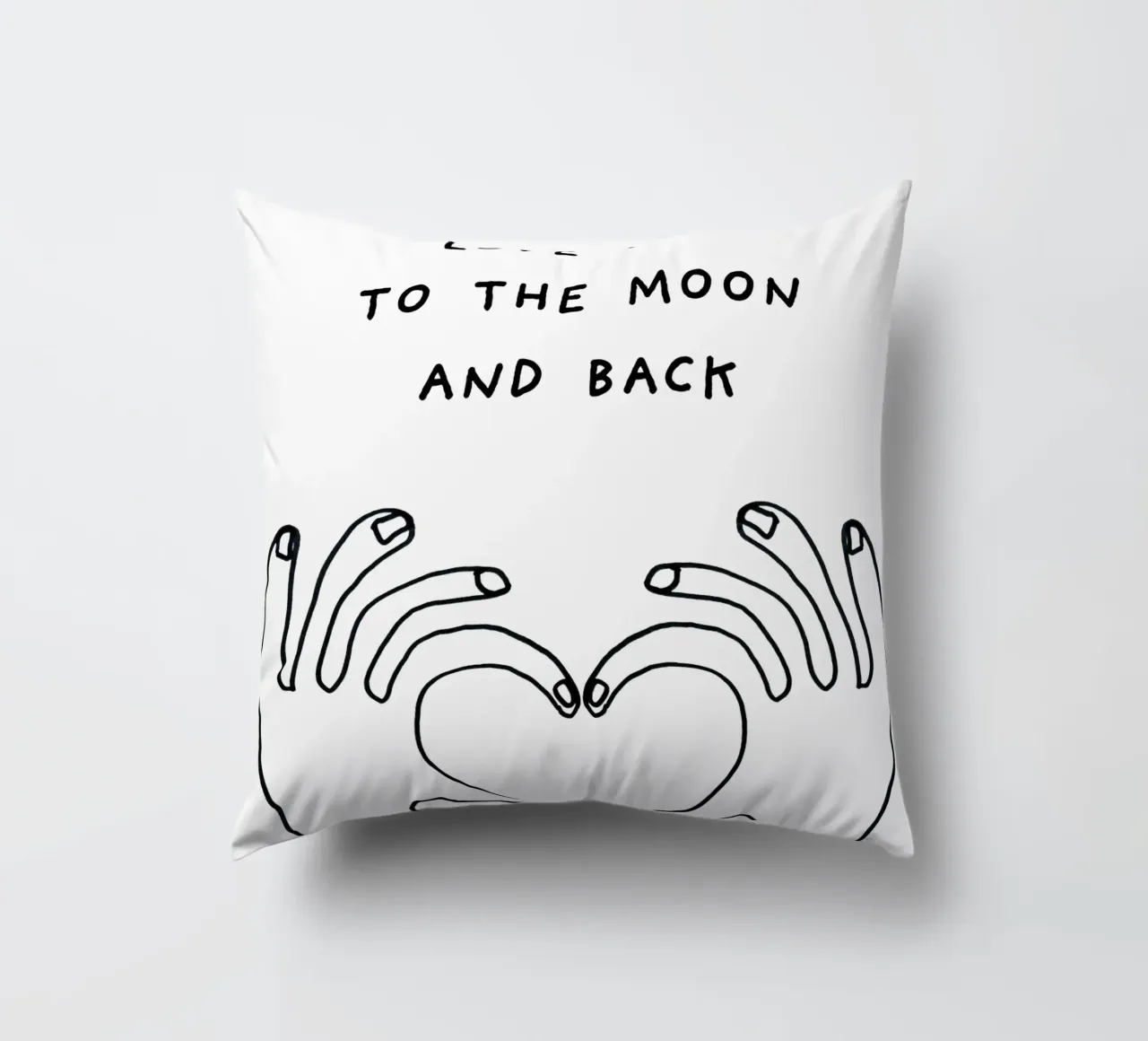 Love you to the moon and back cuscino da thesoulhugclub